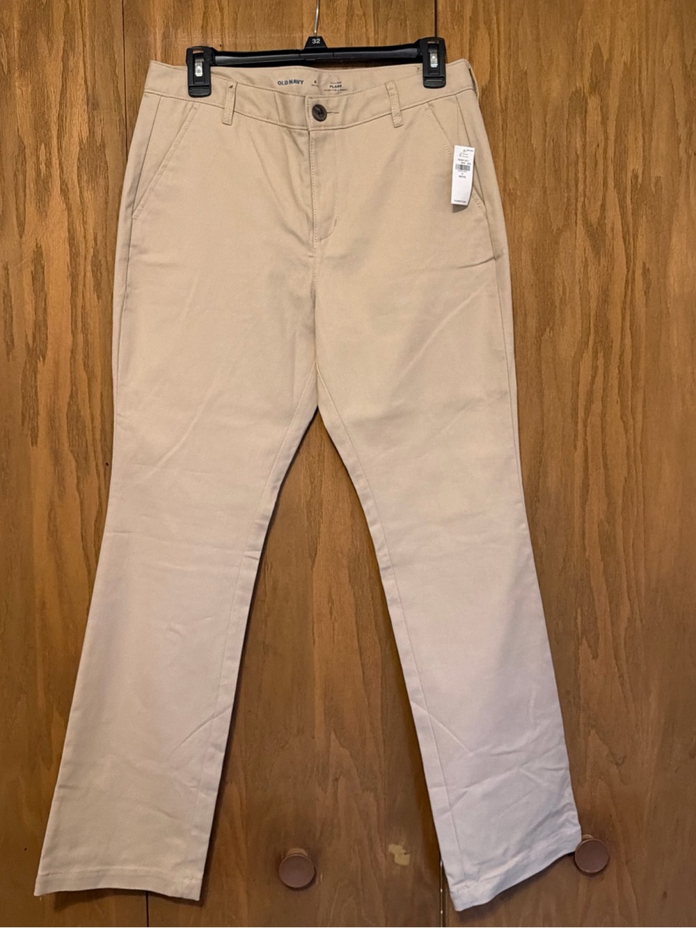 Old Navy Khaki Flare Pants 6P NWT